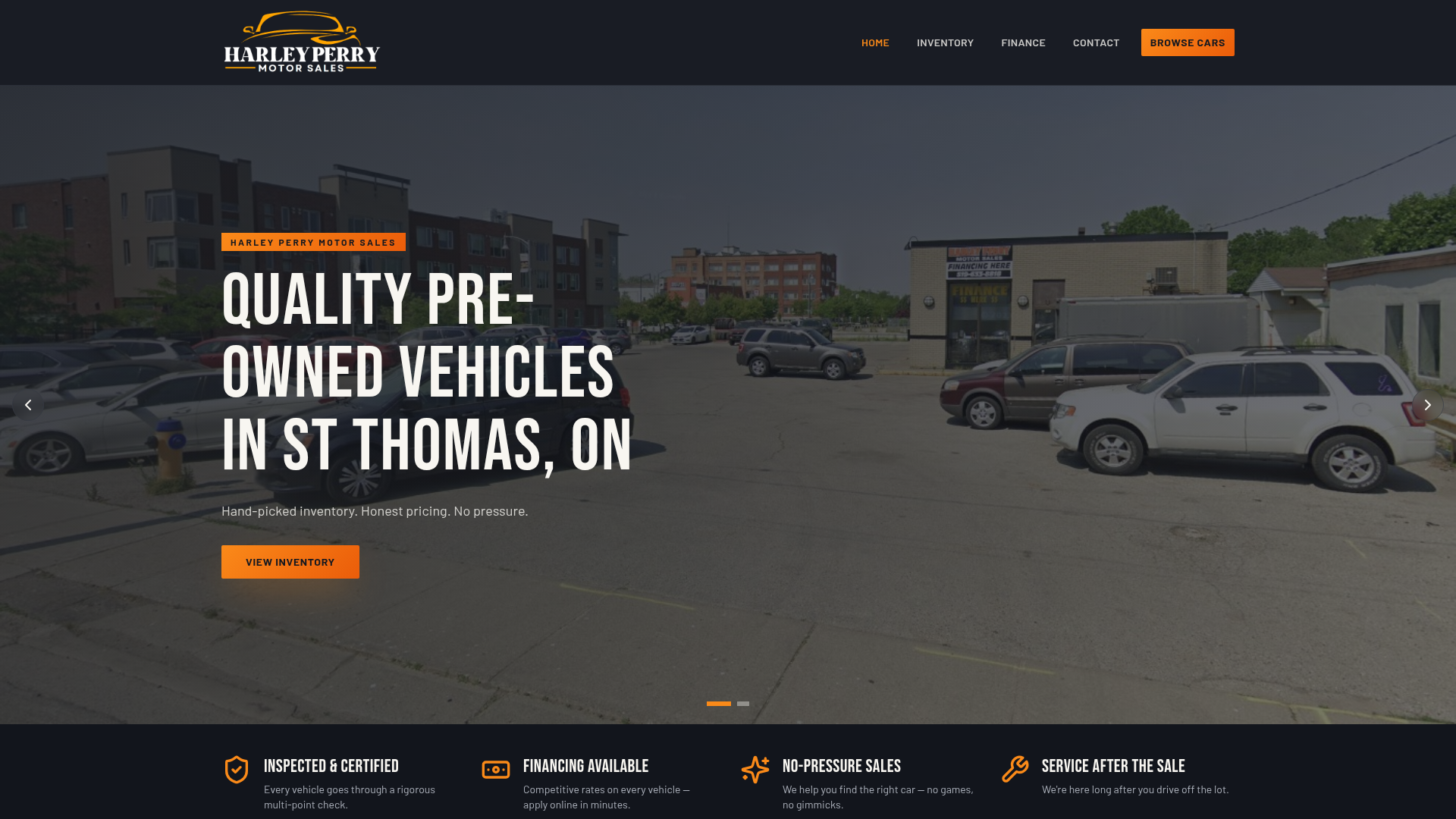 Harley Perry Motor Sales website by MakkiWeb